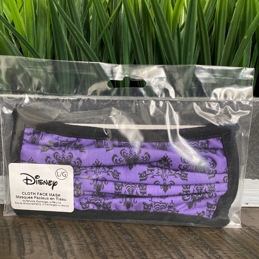 Disney Parks Haunted Mansion Wallpaper Face Mask